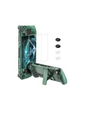 bibuks Steam Deck Case with OLED Protective Shell and Thumb Grip - Green